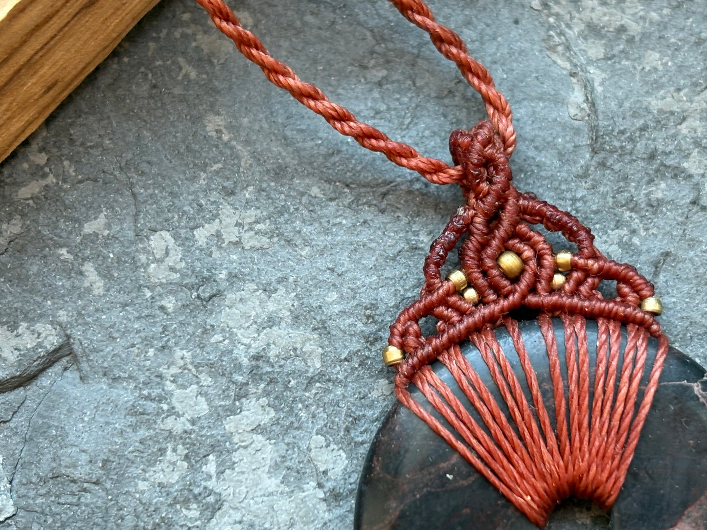 Kette „Ahi“ Turmalin Jaspis Donut (B-Ware)