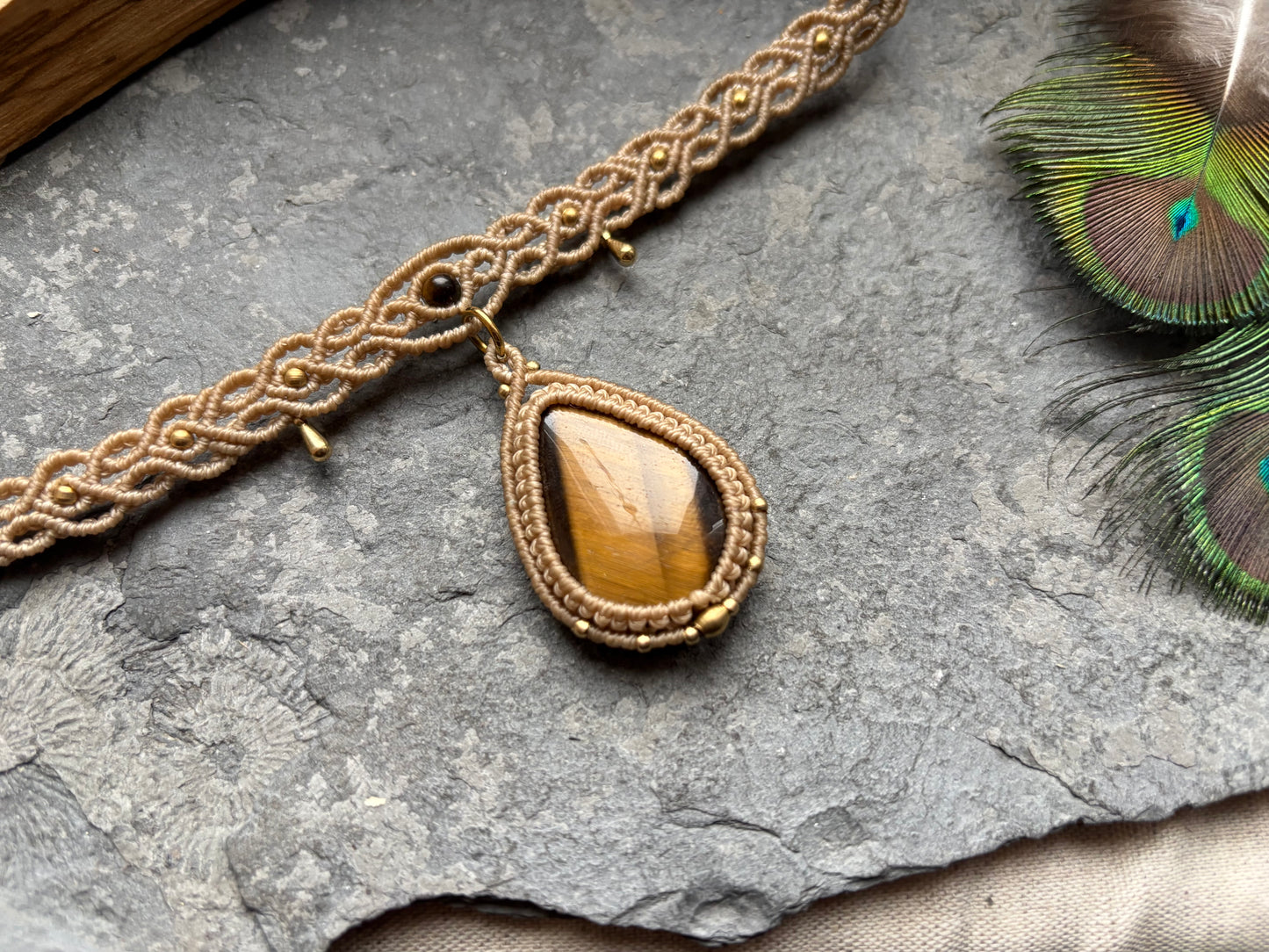 Kette „Ikaika“ Tigerauge Choker