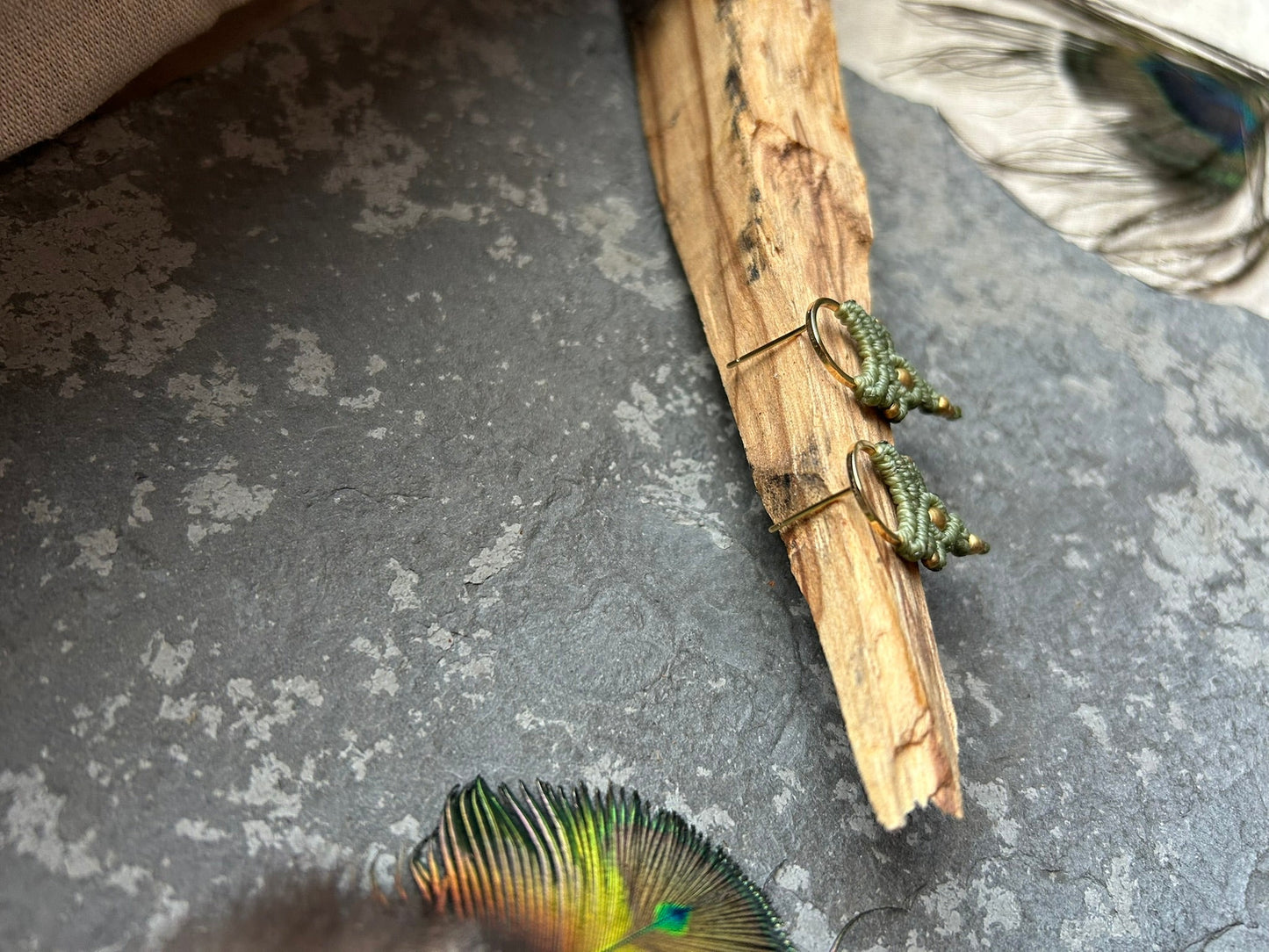 Ohrringe ‚Yanari’ Makramee Ohrstecker