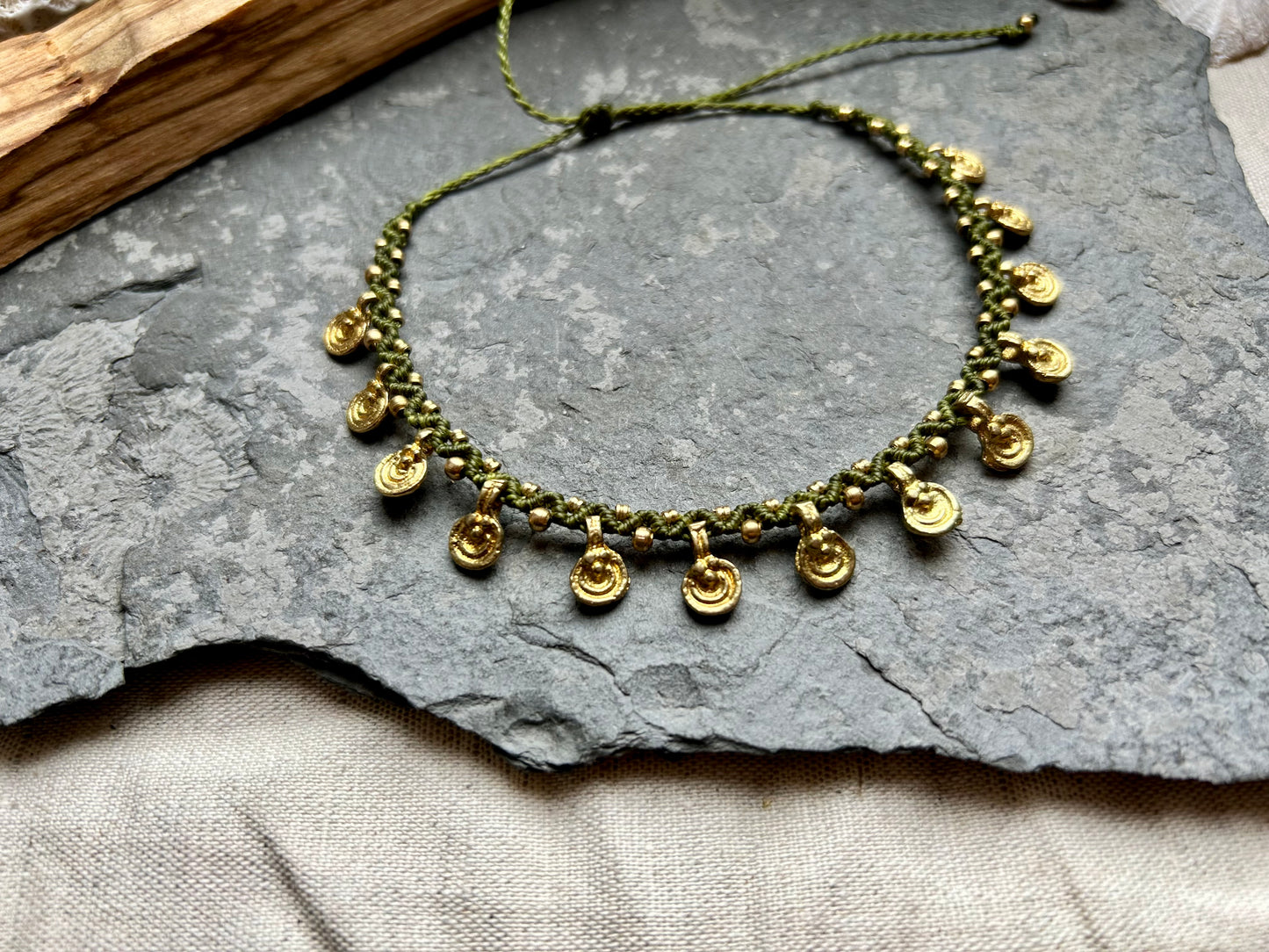 Fußkettchen ‚Solana‘ Makramee Schmuck