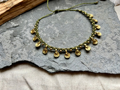 Fußkettchen ‚Solana‘ Makramee Schmuck