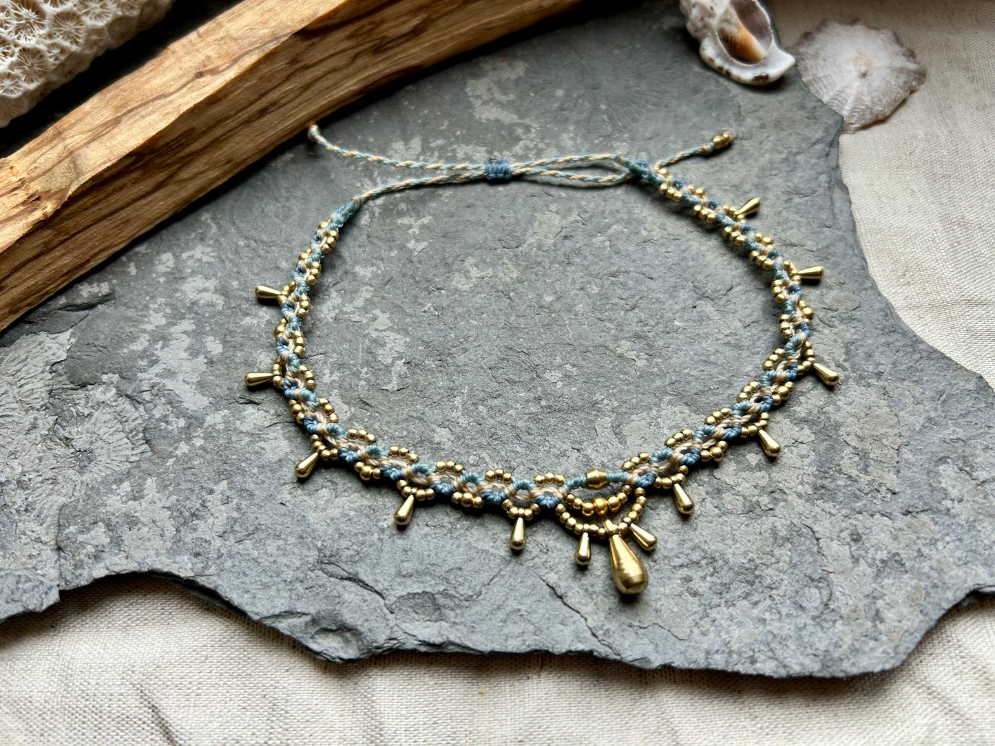 Fußkettchen ‚Nira‘ Makramee Schmuck