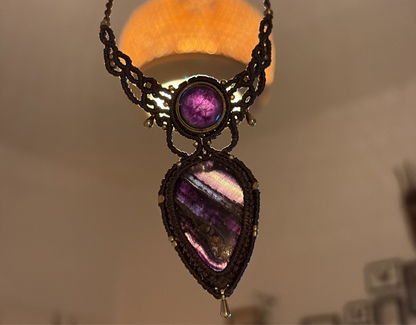 Kette „Liora“ Amethyst Flourit Choker