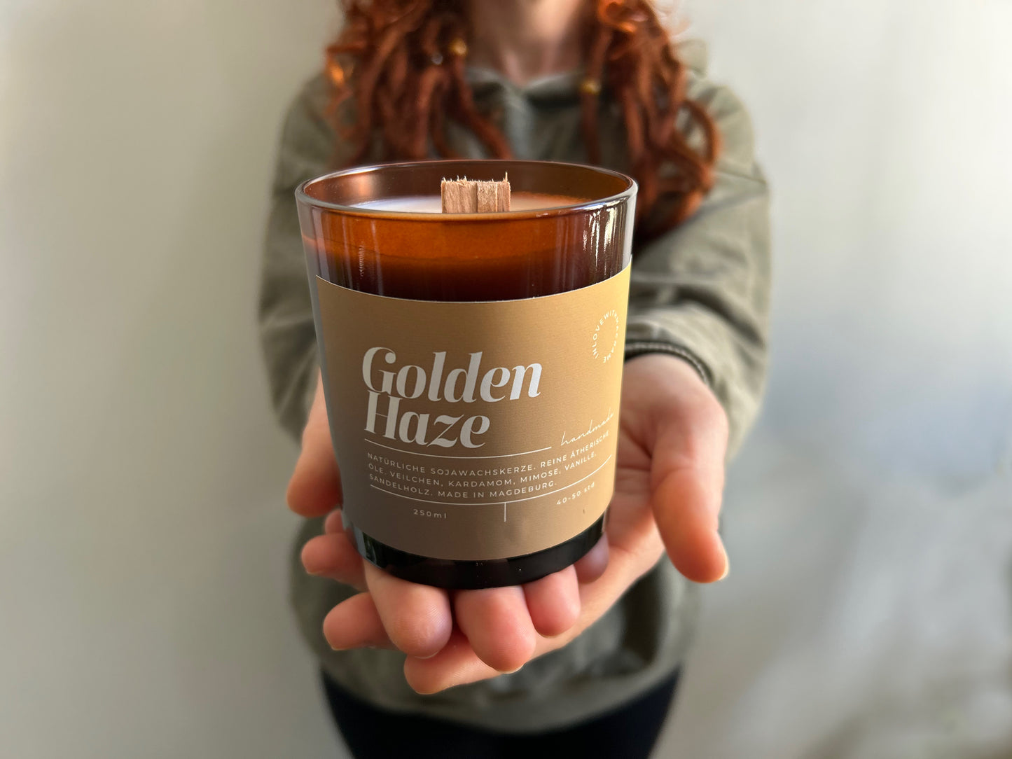 Sojawachskerze 'Golden Haze'