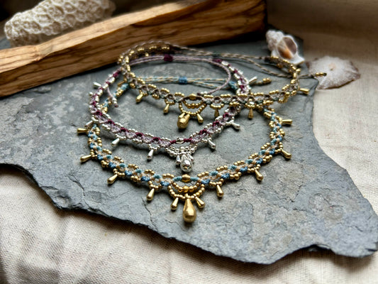 Fußkettchen ‚Nira‘ Makramee Schmuck