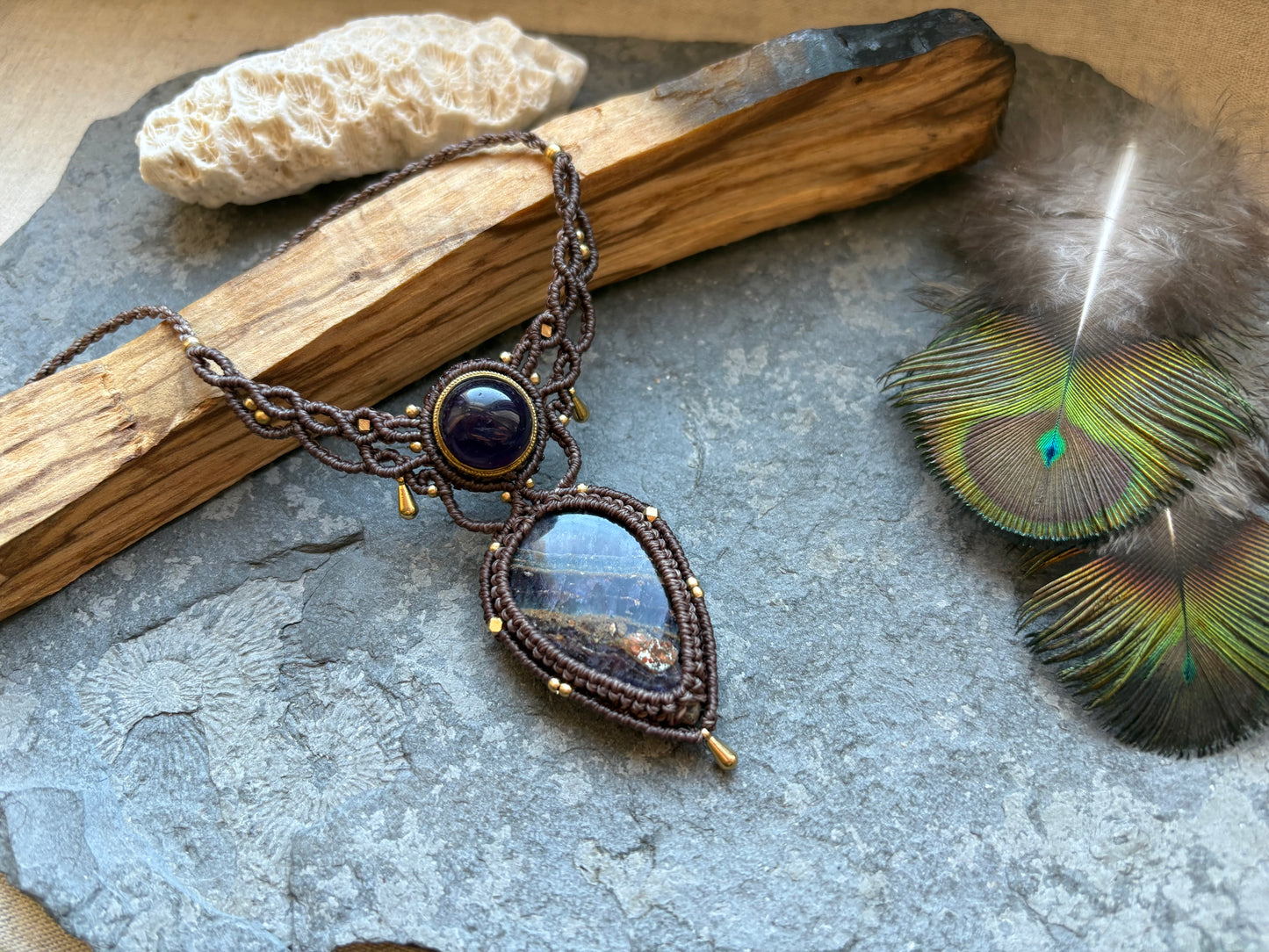 Kette „Liora“ Amethyst Flourit Choker