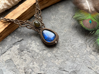 Labradorit Duo Kette