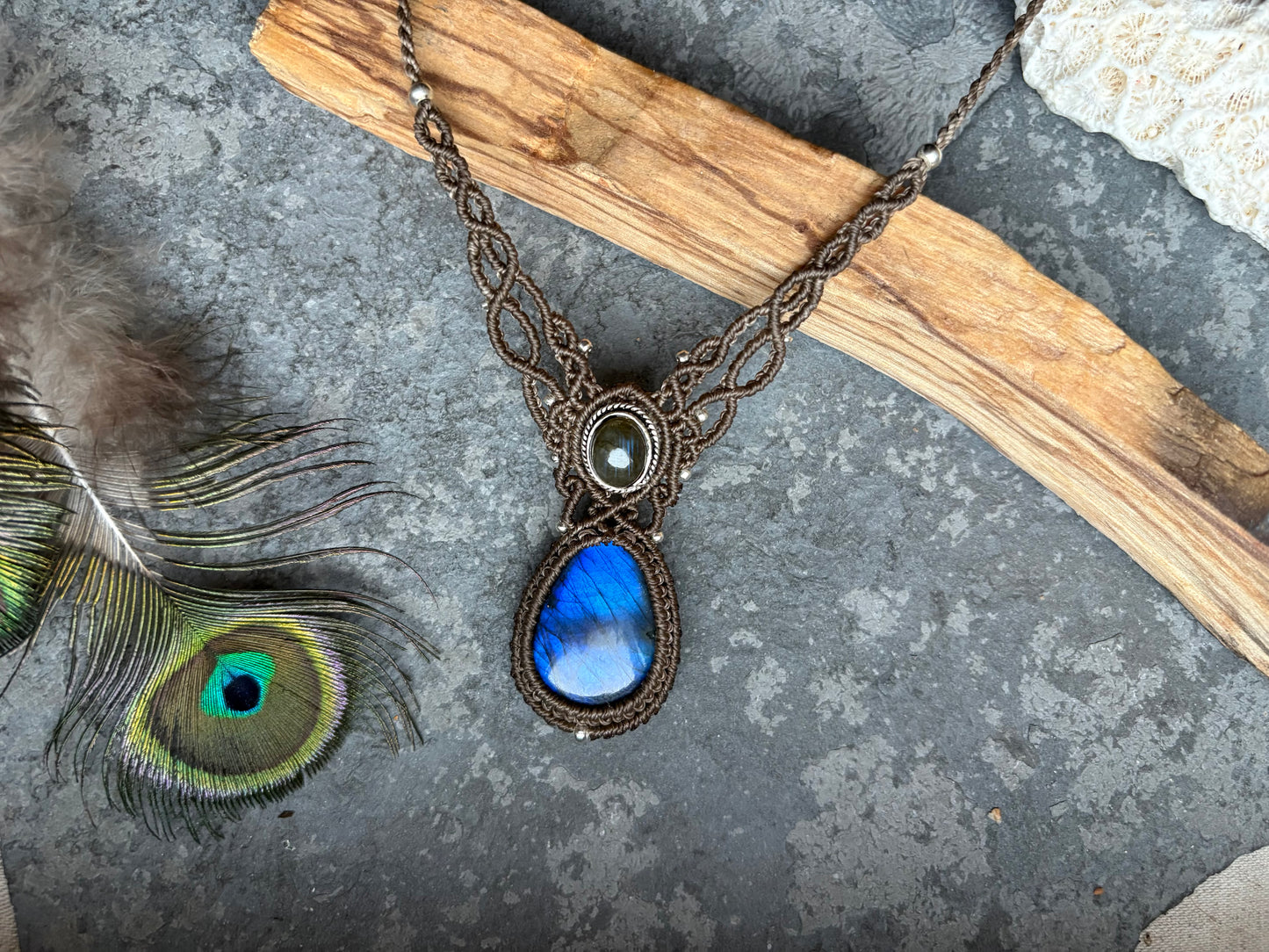 Labradorit Duo Kette