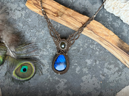 Labradorit Duo Kette