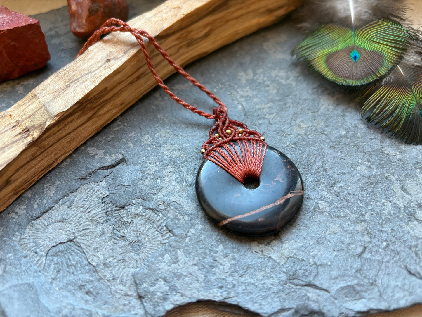 Kette „Ahi“ Turmalin Jaspis Donut (B-Ware)