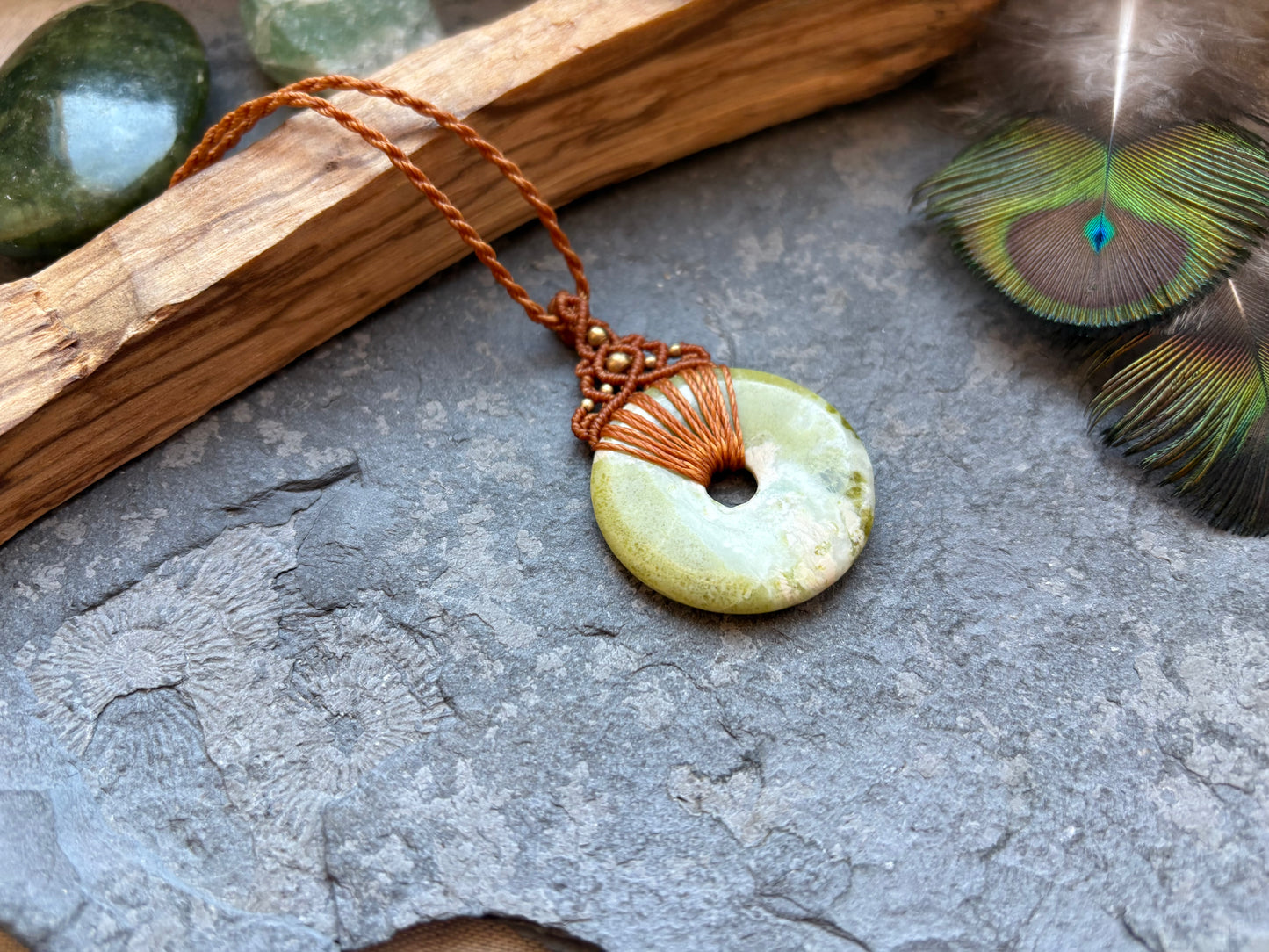 Kette „Liko“ gelber Crysophras Donut