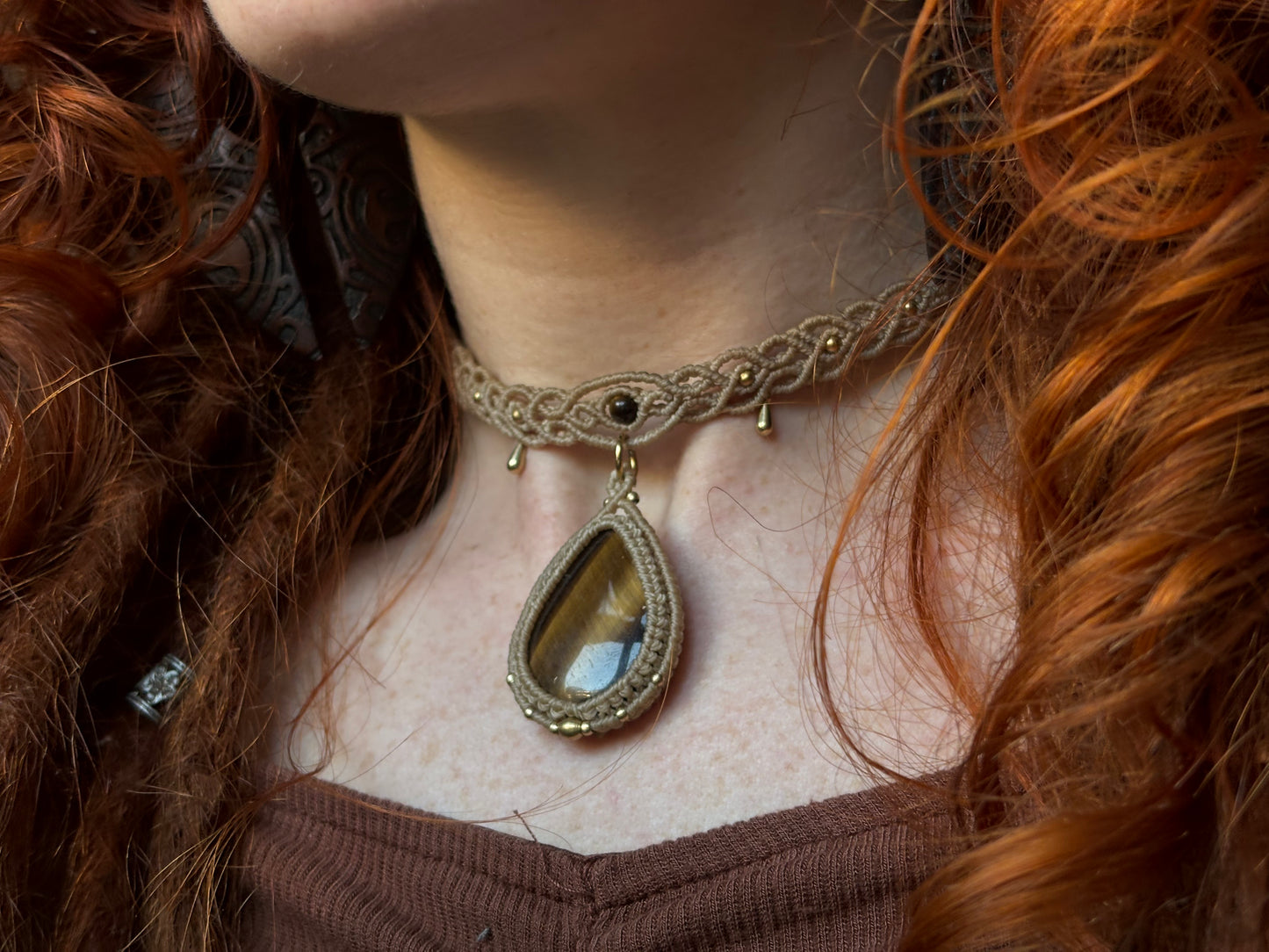 Kette „Ikaika“ Tigerauge Choker