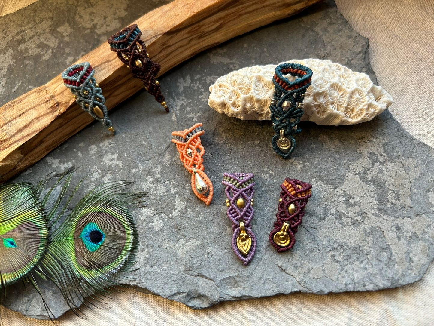 Dreadperlen Makramee Haarschmuck