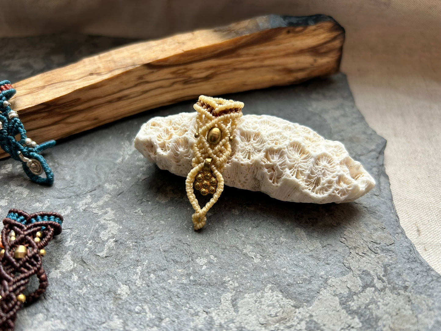 Dreadperlen Makramee Haarschmuck