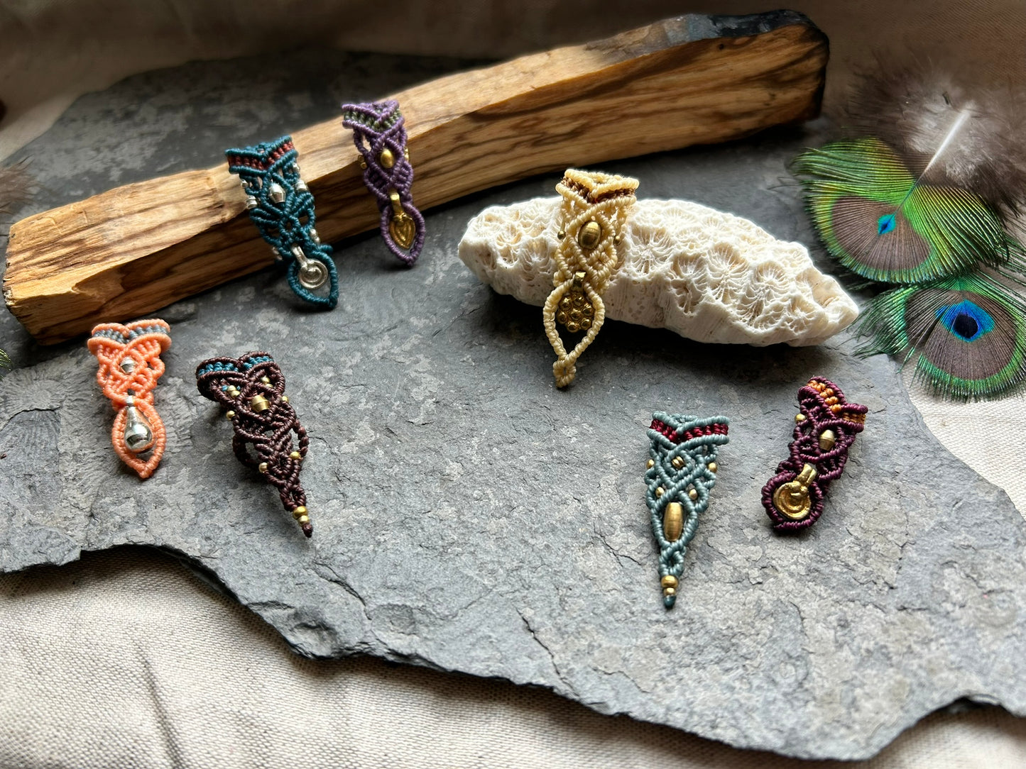 Dreadperlen Makramee Haarschmuck