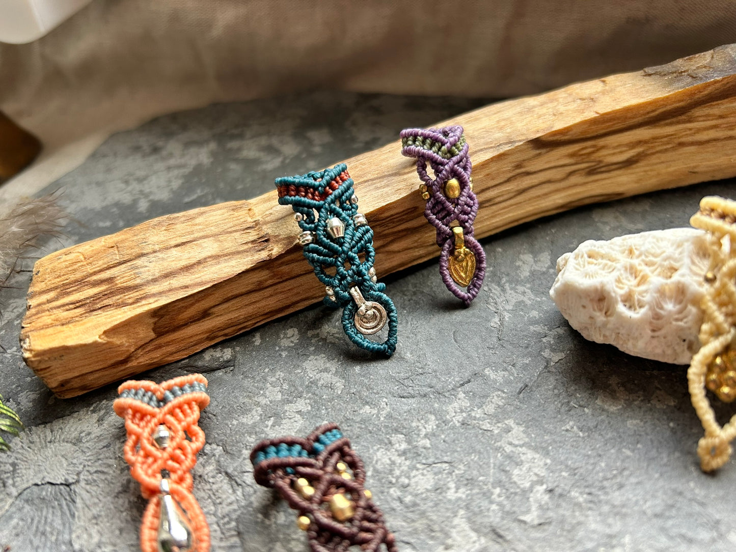 Dreadperlen Makramee Haarschmuck