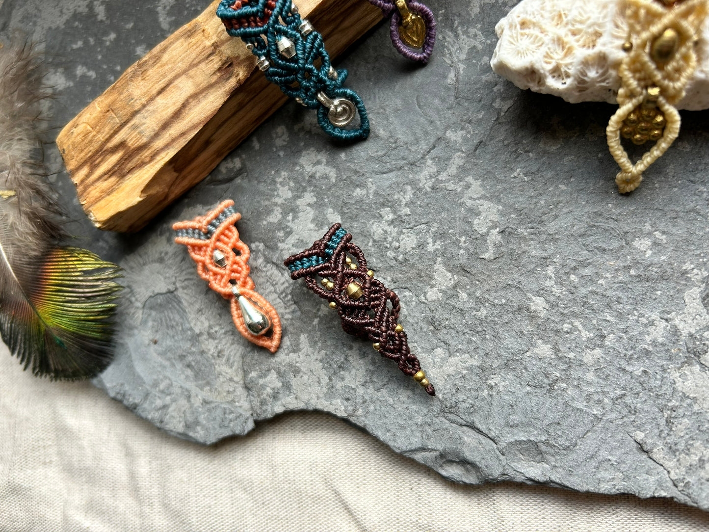 Dreadperlen Makramee Haarschmuck