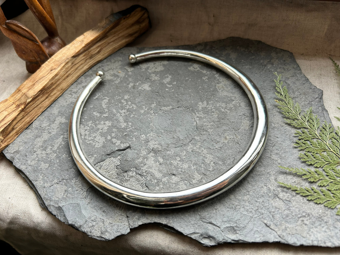 Silberne Messing Choker